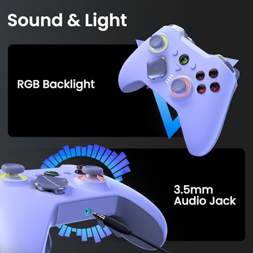 ZD O+ Excellence Wireless PC Controller – Modular Design, Hall Effect Joysticks, Remappable Buttons, RGB & Audio Jack for Switch/Switch2, PC, Android, iOS & Steam (White) - color: White