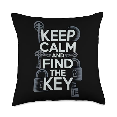 Escape Room Game Lockpicking Puzzle Room Exit Game Throw Pillow - size: 18x18