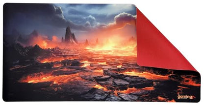 The Gaming Mat Company Single Player MTG Playmat & Mouse Pad – 28" x 14" Lava Valley Gaming Mouse Pad Compatible with Magic: The Gathering playmats, MTG Cards, TCG Gaming mat - color: Lava Valley