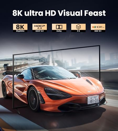 avedio Links HDMI 2.1 Splitter 8K@60Hz 1 in 3 Out 4K@120Hz, 1×3 HDMI Splitter for Multiple Monitors(Only Copy Input Screen), Hdmi Splitters for Gaming Support 48Gbps, HDCP 2.3, RGB 4:4:4