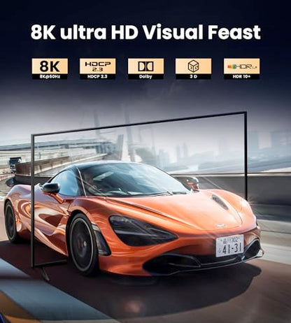 avedio Links HDMI 2.1 Splitter 8K@60Hz 1 in 3 Out 4K@120Hz, 1×3 HDMI Splitter for Multiple Monitors(Only Copy Input Screen), Hdmi Splitters for Gaming Support 48Gbps, HDCP 2.3, RGB 4:4:4
