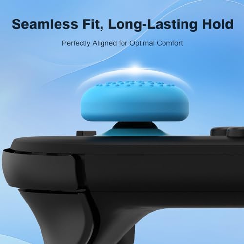8 Pack Thumb Grips Compatible with Nintendo Switch 2 (2025), WEOTOO Thumb Grip Caps for Switch 2, Enhanced Gaming Grip Set, Joycon Grip Button Stick Cover, Improve Control and Guard Joystick Wear - color: Blue, Orange and Black