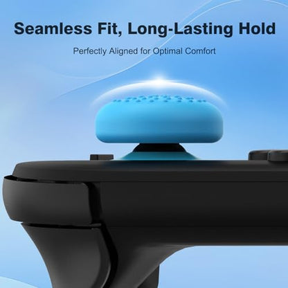 8 Pack Thumb Grips Compatible with Nintendo Switch 2 (2025), WEOTOO Thumb Grip Caps for Switch 2, Enhanced Gaming Grip Set, Joycon Grip Button Stick Cover, Improve Control and Guard Joystick Wear - color: Blue, Orange and Black