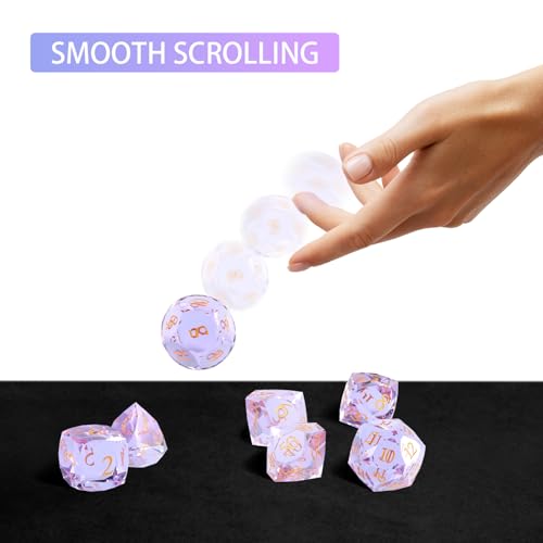 7-Piece Diamond Cut Dice Set for Dungeons and Dragons (D&D) | RPG & Tabletop Games | Premium Gift Box & Durable Design - color: Zs-b