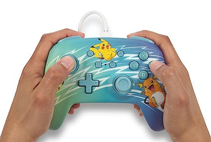 PowerA Enhanced Nintendo Switch and Switch 2 Wired Controller - Pikachu Evolution, Pokemon Switch Controller, Mappable Gaming Buttons, Officially licensed - color: Pikachu Evolution
