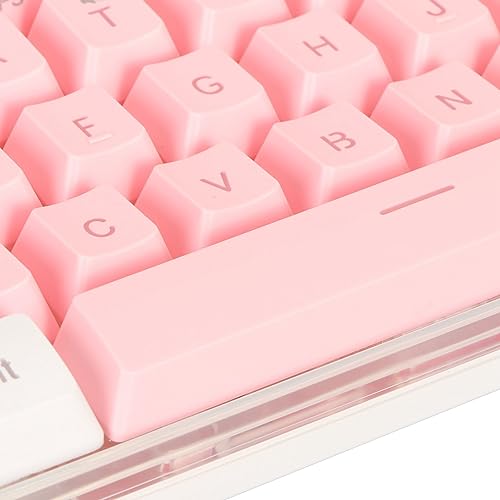 ZJchao Gaming Keyboard 60% Layout Mechanical Keyboard 61 Keys Wired RGB Compact Keyboard for Typist (White Pink) - size: White Pink