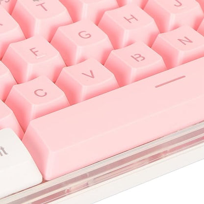 ZJchao Gaming Keyboard 60% Layout Mechanical Keyboard 61 Keys Wired RGB Compact Keyboard for Typist (White Pink) - size: White Pink