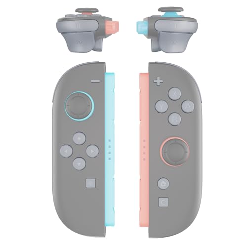 eXtremeRate DIY Replacement Full Set Buttons for Joycon 2, Custom ABXY Direction Keys Dpad + - C Home Capture Release L R ZR ZL Trigger Buttons for Nintendo Switch 2 Controller - New Hope Gray - color: New Hope Gray