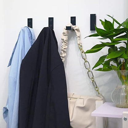 OHIYO Folding Wall Hook 2PCS Folding Coat Hooks for Hanging Heavy Duty Coat & Bag & Backpack & Hat & Headphone Foldable Coat Hooks Wall Mounted Saves Space (Black) - color: Black-2 Pack
