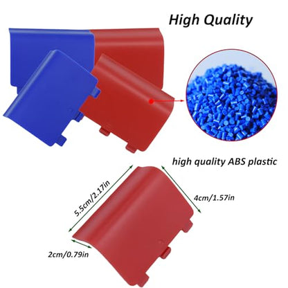 4 Pcs Battery Back Cover for Xbox One/One S/One X Controller[NOT for Xbox Series X/S],Battery Back Shell Covers,Replacement Battery Cover Door Compatible with Xbox One(Blue&Red) [Video Game] - color: 2 Blue + 2 Red