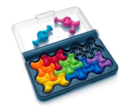 SmartGames IQ Waves | Boost Logic and Problem Solving Skills | 120 Challenges from Easy to Expert | Great for Ages 6 - Adult | A Fun Travel Game in a Portable Case | Unique Soft Touch Game Pieces