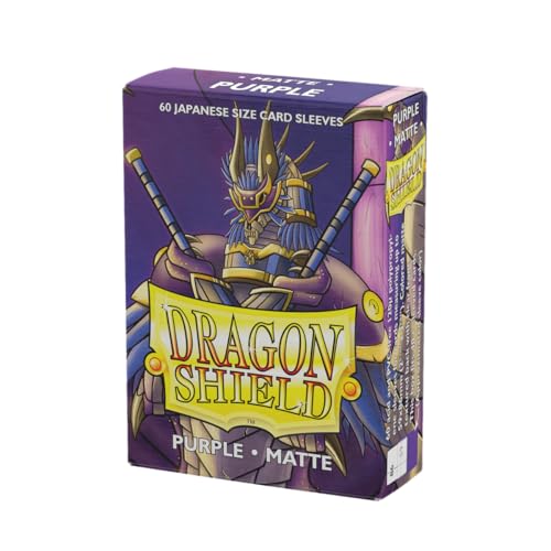Dragon Shield | Japanese Size Card Matte Sleeves | 60 CT - Smooth & Tough Premium TCG Sleeves - Compatible with Yu-Gi-Oh, Naruto, Cardfight & Vanguard | Purple - color: Purple Matte
