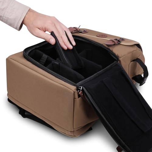 ENHANCE Designer Edition TCG Backpack - MTG Deck Bag Card Binder Space, TCG Deck Box Storage, MTG Playmat Holder - Card Storage Compatible with Magic the Gathering, Pokemon, Lorcana (Canvas Tan) - color: Canvas Tan