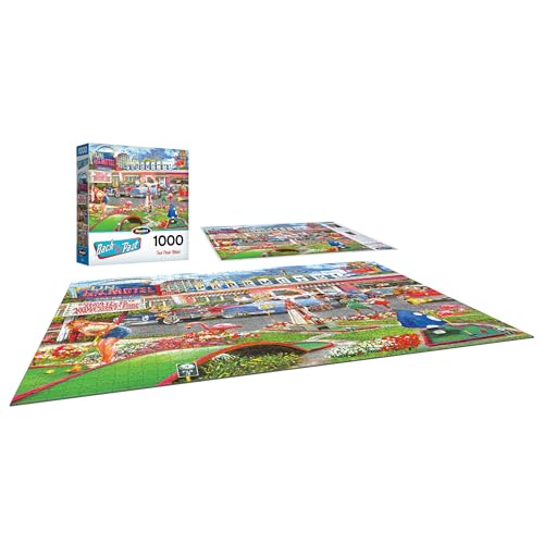 RoseArt - Back to The Past - Fun Park Motel - 1000 Piece Jigsaw Puzzle for Adults - style: Fun Park Motel
