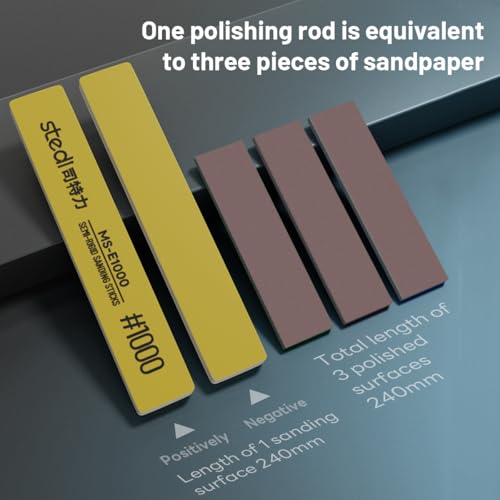 stedi Sanding Sticks, Model Hobby Making Tools,(400-1500 Grit) | Polishing Sanding Sticks Tools for Gundam Repairing Plastic Miniature Model 6PCS(#400+#600+#800+#1000+#1200+#1500) - style: 6PCS(#400+#600+#800+#1000+#1200+#1500)