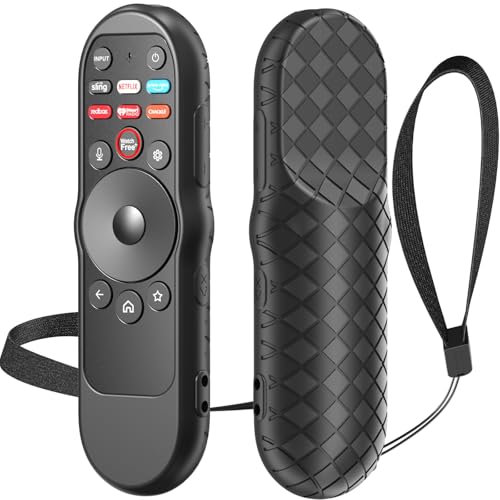 Case Cover for VIZIO XRT270 Smart TV Remote Control Silicone Skin Sleeve with Lanyard Black - color: Non-glow Black