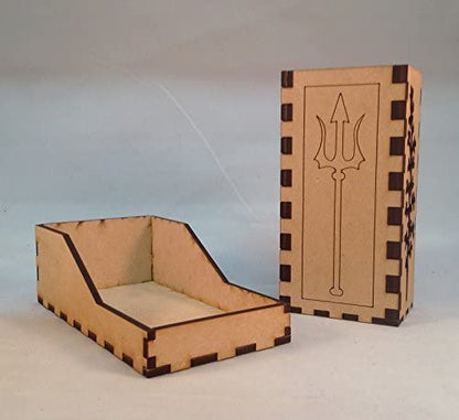 Mermaid Mini Dice Tower v1 Neon Pink Acrylic Window Laser Cut MDF Unique Fast Shipping