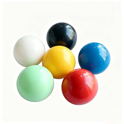 2Pcs White Arcade Joystick Ball Top 35mm M6 Thread Replacement Joystick Knob for DIY Fight Stick, Home Arcade, Commercial Gaming Machine – PS & ABS Material 30g (White) - color: White