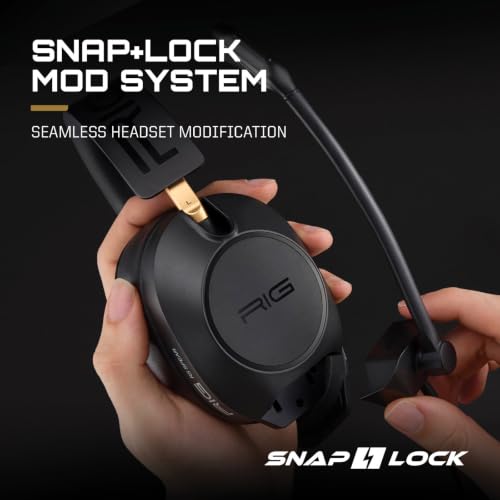 RIG R5 Spear MAX HD Wired PC Gaming Headset | 40mm GrapheneQ™ Drivers, USB-C Audio DAC, Dolby Atmos 3D Audio, Detachable Noise-Canceling Mic, Memory Foam, 3.5mm, USB-C - color: Black