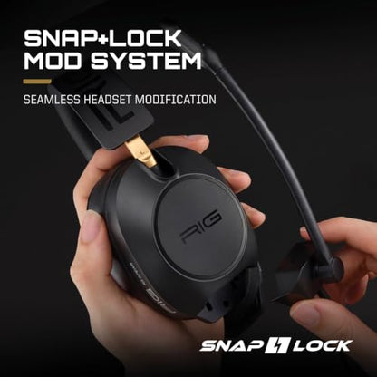 RIG R5 Spear MAX HD Wired PC Gaming Headset | 40mm GrapheneQ™ Drivers, USB-C Audio DAC, Dolby Atmos 3D Audio, Detachable Noise-Canceling Mic, Memory Foam, 3.5mm, USB-C - color: Black