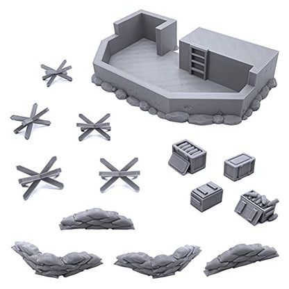 EnderToys Siege The Shore, Terrain Scenery for Tabletop 28mm Miniatures Wargame, 3D Printed and Paintable