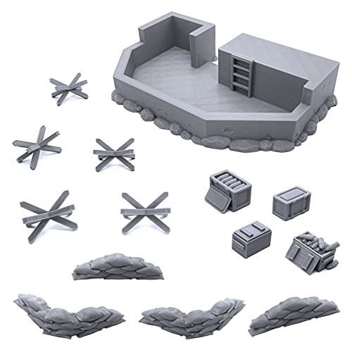 EnderToys Siege The Shore, Terrain Scenery for Tabletop 28mm Miniatures Wargame, 3D Printed and Paintable
