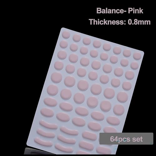 Universal Dot Mouse Skates 64Pcs - PTFE Feet Compatible with Logitech Superlight 2 G502 G305 Razer DeathAdder Viper V3 Pro Balanced Pink - color: Balanced Pink