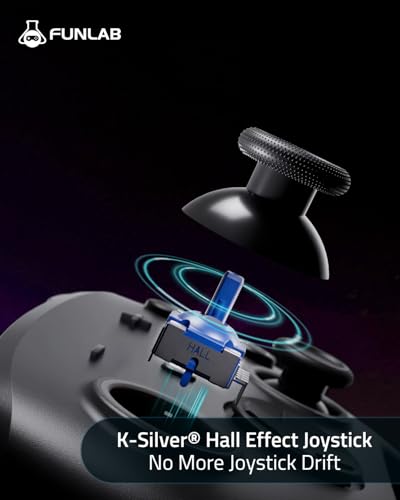 FUNLAB Wireless Switch 2 Pro Controller for Switch 2/OLED/Lite, Firefly Z Gamepad With Hall Effect, Hidden Glow LED, One-Key Wake Up, Programmable Back Buttons, Turbo & Motion Control - color: Colorful