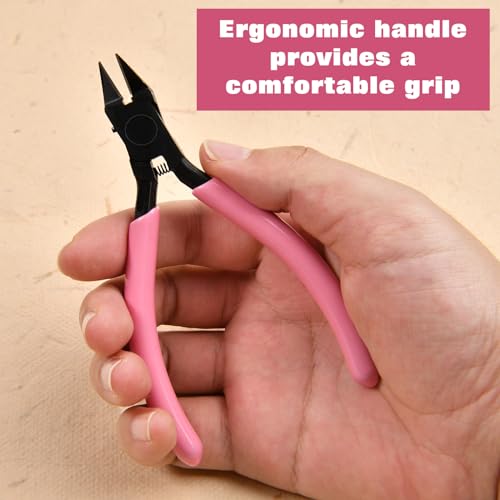 4.3-inch Hobby Nippers Model Tools for Advancers to Repair and Fix Plastic Kits with Double-sided Open-edge Sprue Cutter for Plastic Miniature Building with Polishing Block, Protection Cap