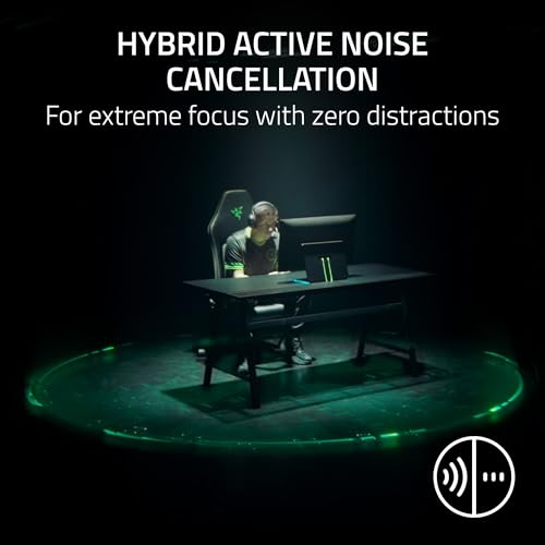 Razer BlackShark V3 Pro Wireless ANC PlayStation Gaming Headset, Black | Full Band Mic, 50mm Drivers, 2.4 GHz, Bluetooth, 3.5mm, Works with PC, Mac, Nintendo Switch, Smartphone, 70 Hr Battery - color: Black, style: PS5