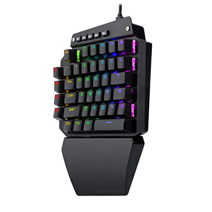 USonline911 Advanced K-700 Mechanical Gaming Keyboard, 44 Keys, Blue Switches, RGB Backlit, Onboard Macro Keys, One Handed Keyboard, Gaming Keypad, Small Gaming Keyboard