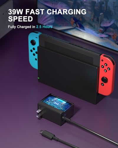 Dock Station for Nintendo Switch/Switch OLED, Replacement 3-in-1 TV Dock Set with Original IC Module, AC Charger & High-Speed HDMI Cable for 1080P HD Output（Not Compatible with Sw 2）