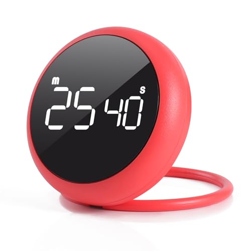 Rose Quick Que Kitchen Timers, Visual timers Large LED Display Magnetic Countdown Countup Timer for Classroom Cooking Fitness Baking Studying Teaching, Easy for Kids and Seniors (Rose) - color: Rose