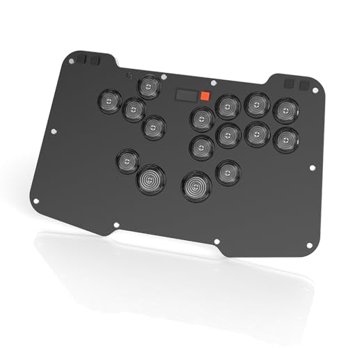 BITFUNX Duelpad Leverless Controller Arcade Stick, Zen16 Arcade Controller for PC/PS3/PS4/PS5/Switch/Steam, All-Button Arcade Fight Stick with SOCD/TURBO/Custom RGB/Hot-Swap/Low-Profile Switch - size: Large