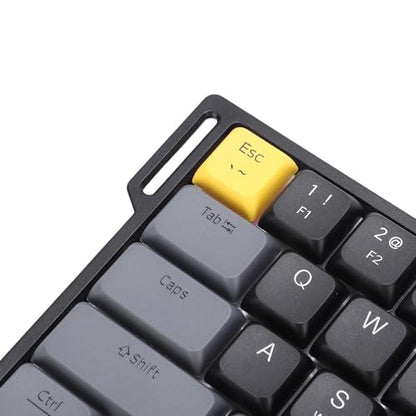 Zopsc Wired Computer Keyboard, Quiet Anti Ghosting Slim Keyboard with RGB Backlit, Scissor Switch Compact 68 Keys Keyboard for Work Gaming, Office Laptop - color: Black Gray