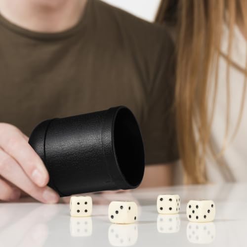 Toyvian 10Pcs Plastic Dice Cups Set 2.95X3.93In Durable Cylindrical Game Accessories for Party Ktv Funny Dice Rolling Cup Box