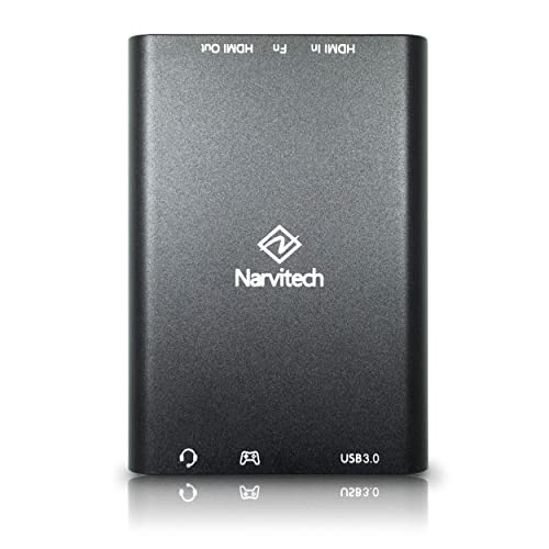 NJ300 HDMI Capture Card, 4K60 Passthrough, 1080P60 Recording, Plug & Play, Low Latency Streaming for Switch 2, PS5, Xbox, PC & Mac. Supports Party Chat Capture.