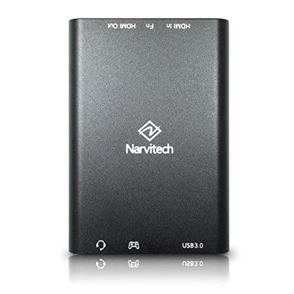 NJ300 HDMI Capture Card, 4K60 Passthrough, 1080P60 Recording, Plug & Play, Low Latency Streaming for Switch 2, PS5, Xbox, PC & Mac. Supports Party Chat Capture.