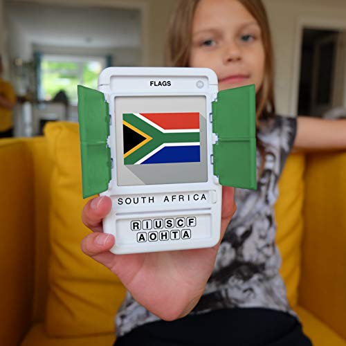 Flags of The World Travel Game - Learn 100 Country Flags | Flash Cards with Slide Reveal Case | Geography Card Game, Gift, Stocking Stuffer | for Kids and Adults | Ages 6+ - style: Flags of the World