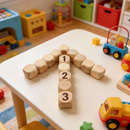 100-Piece Unfinished Wooden Cubes 0.75 Inch Blank Wooden Dice, DIY Craft Blocks for Arts & Crafts