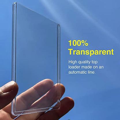 55pt Top Loaders for Cards, 3x4 Thick Holder with Protective Film, Toploader Card Protectors Hard Plastic, 25-Count - size: 55pt thick holder