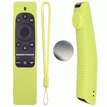 Silicone Protecitve Case Cover for Samsung Smart TV Remote Control BN59 Series, with Magnet Anti-Lost Shockproof Soft Anti Slip Samsung Remote Control Cover(Luminus Green) - color: Luminus Green