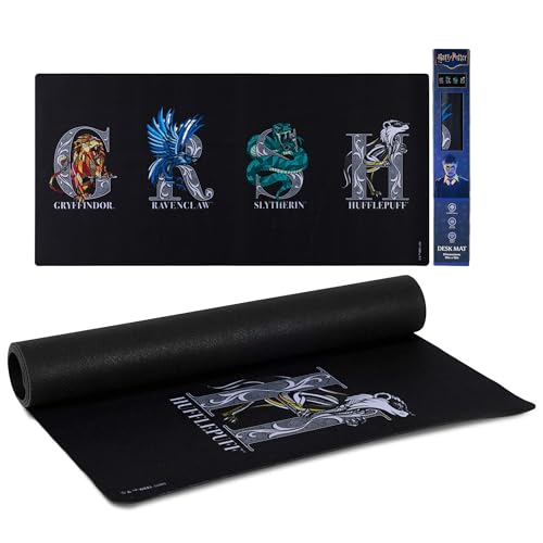 Culture Fly Large Gaming Mouse Pad (31" x 15") - Harry Potter Extended XL Computer Desk Mat, Cool Anime Keyboard Deskmat, Big Desktop Deskpad for Gamer, Long Oversized PC Mousepad for Laptop - color: Four Houses