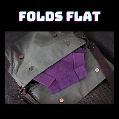 Forged Dice Co. 6.5 Inch Magnetic Folding Dice Tray - Portable Rolling Tray for DND, D&D, and Dice Games - Quiets Metal Dice and Folds Flat - Blue - color: Blue