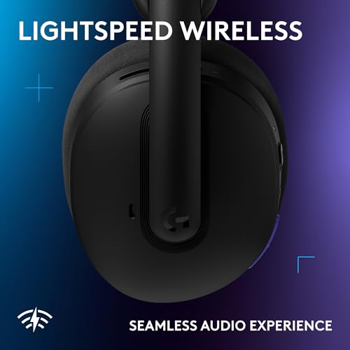 Logitech G325 Lightspeed Wireless Gaming Headset - Black | All-Day Comfort, Built-in Mic with Noise Reduction, 24-Bit Audio, 24+ Hr Battery Life, for PC, PlayStation, Switch, Mobile - color: Black