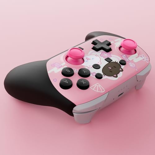 eXtremeRate DIY Replacement Faceplate Shell for Nintendo Switch 2 Pro Controller, Custom Front Housing Case, Thumbsticks and Screwdriver Tools for Switch 2 Pro Controller - Cherry Blossoms Kitten - color: Cherry Blossoms Kitten