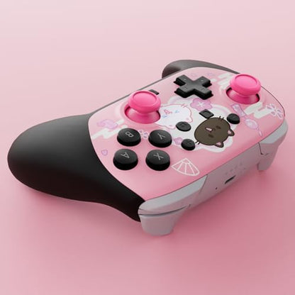 eXtremeRate DIY Replacement Faceplate Shell for Nintendo Switch 2 Pro Controller, Custom Front Housing Case, Thumbsticks and Screwdriver Tools for Switch 2 Pro Controller - Cherry Blossoms Kitten - color: Cherry Blossoms Kitten