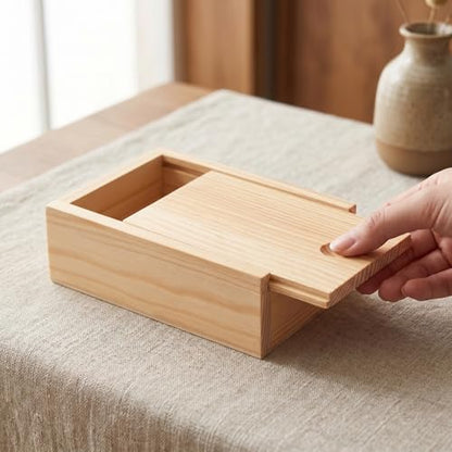 Lurrose Wooden Card Storage Box Trading Card Box Holder Poker Card Collection Box Organizer for Playing Gaming Cards Storage and Collection