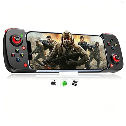 arVin Wireless Gaming Controller for iPhone/iPad/iOS/Android/Samsung/PC Gamepad Joystick with Back Button, Analog Triggers, Stretchable, Bluetooth 5.0 Low Latency, Direct Play for CODM,Diablo Immortal
