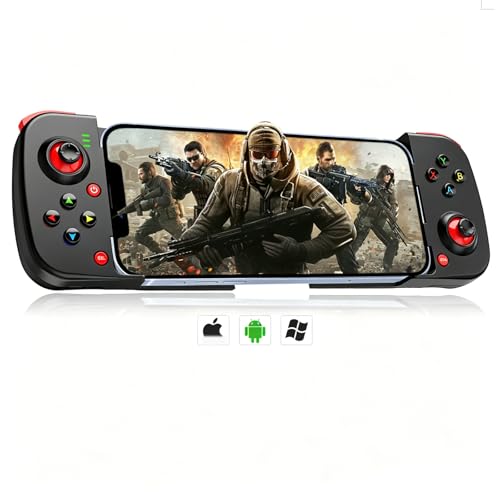 arVin Wireless Gaming Controller for iPhone/iPad/iOS/Android/Samsung/PC Gamepad Joystick with Back Button, Analog Triggers, Stretchable, Bluetooth 5.0 Low Latency, Direct Play for CODM,Diablo Immortal